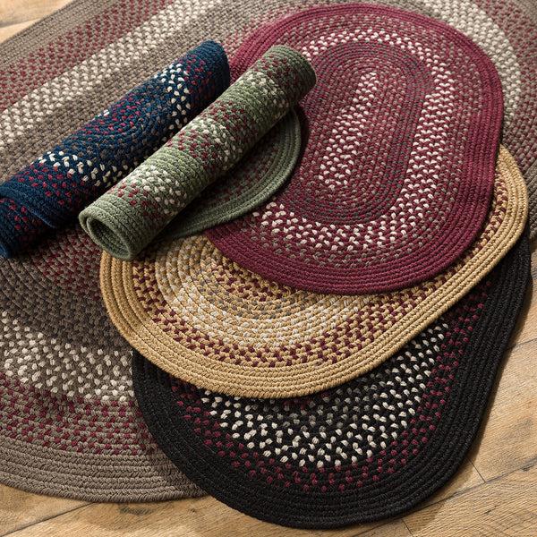 Plow & Hearth Country Classic Braided Polypropylene Rug 4' X 6'