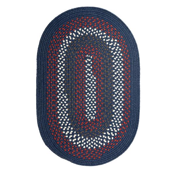 Plow & Hearth Country Classic Braided Polypropylene Rug 7' X 9'