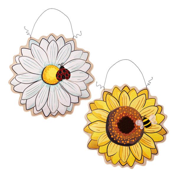 Plow & Hearth Daisy/Sunflower Double Sided Estate Door Décor