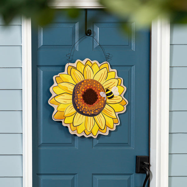 plow & hearth Daisy/Sunflower Double Sided Estate Door Décor