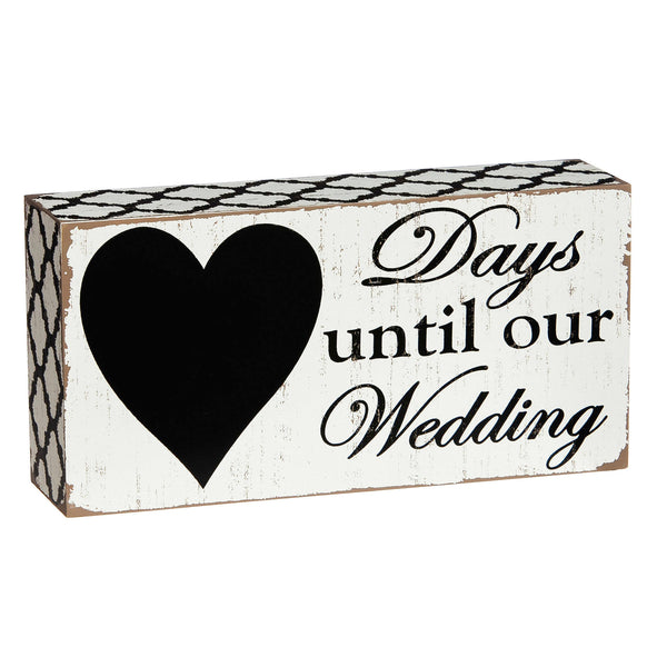 plow & hearth Days Until Our Wedding Chalkboard Plock
