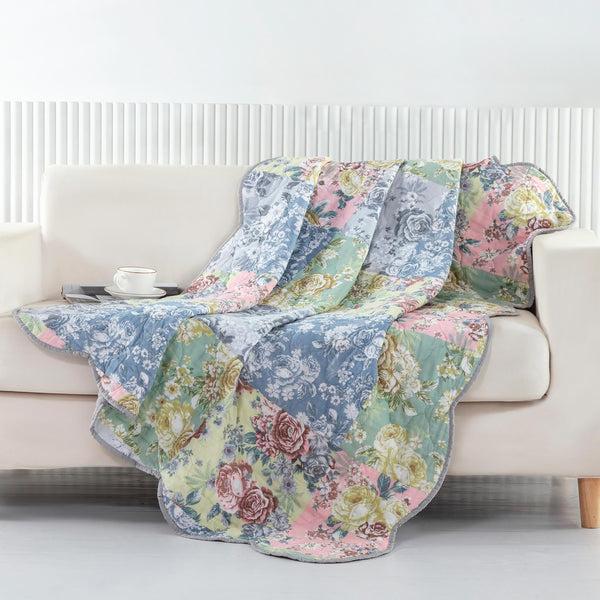 plow & hearth Deborah Quilted Bedding Set 50"L x 60"W Throw