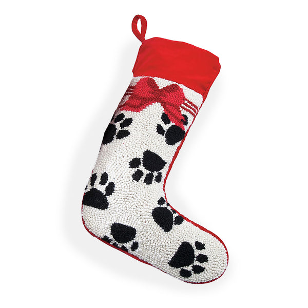 Plow & Hearth Dog Themed Hooked Wool Christmas Stocking