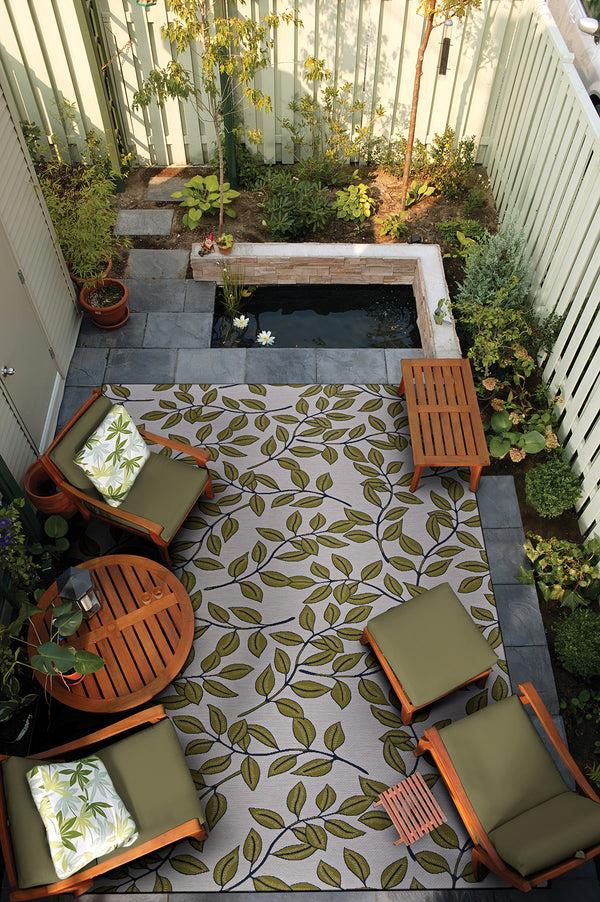 plow & hearth Dolce Summer Ivy Indoor/Outdoor Area Rug