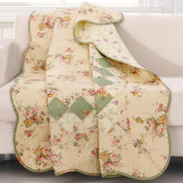 plow & hearth Dorothy Quilted Bedding Set 50"L x 60"W Throw