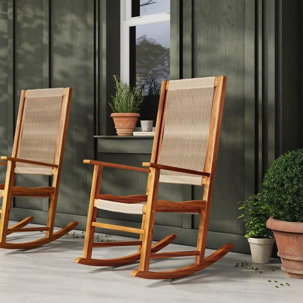 Plow & Hearth East Green Hudson Modern Outdoor Rocking Chair