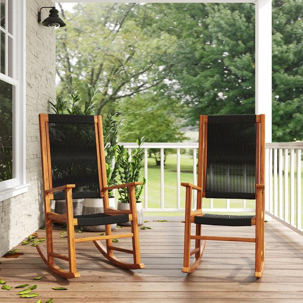 plow & hearth East Green Hudson Modern Outdoor Rocking Chair