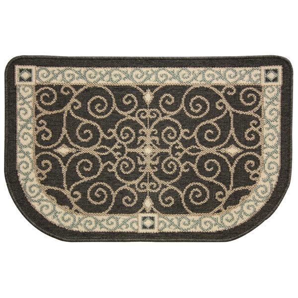 plow & hearth Eastly Midnight Polypropylene Rug 23"x36"