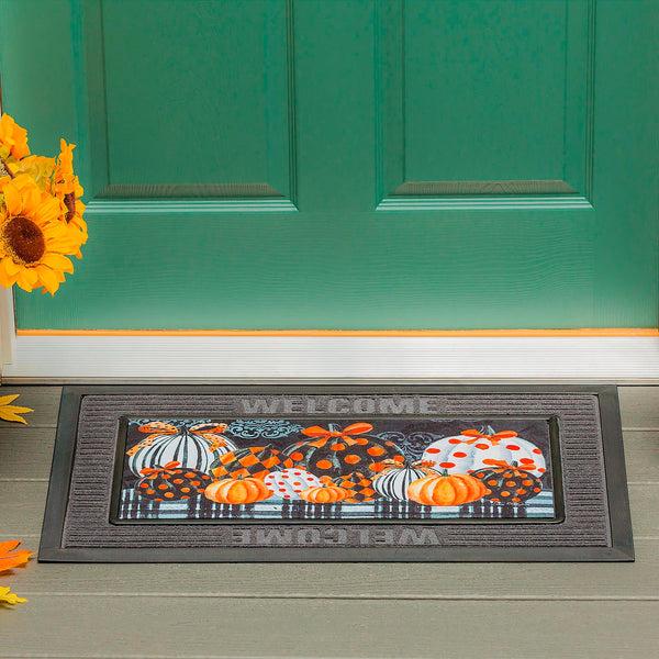 Plow & Hearth Elegant Patterned Pumpkins Sassafras Switch Mat