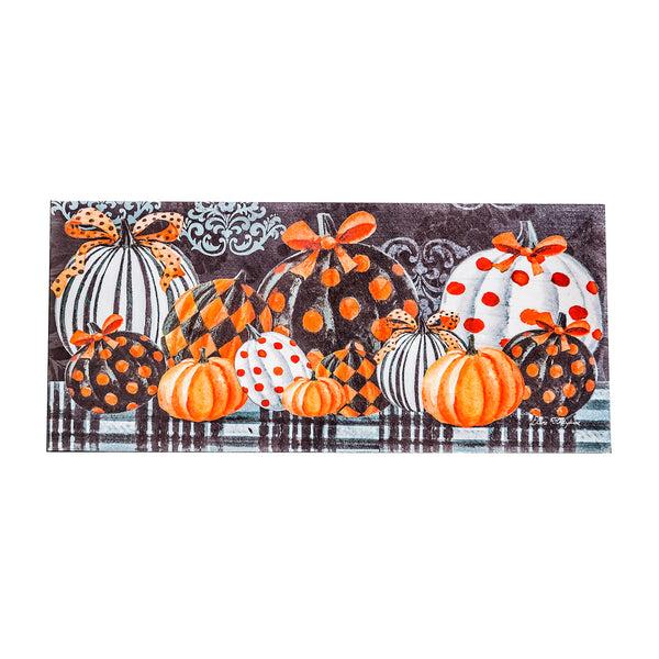 Plow & Hearth Elegant Patterned Pumpkins Sassafras Switch Mat