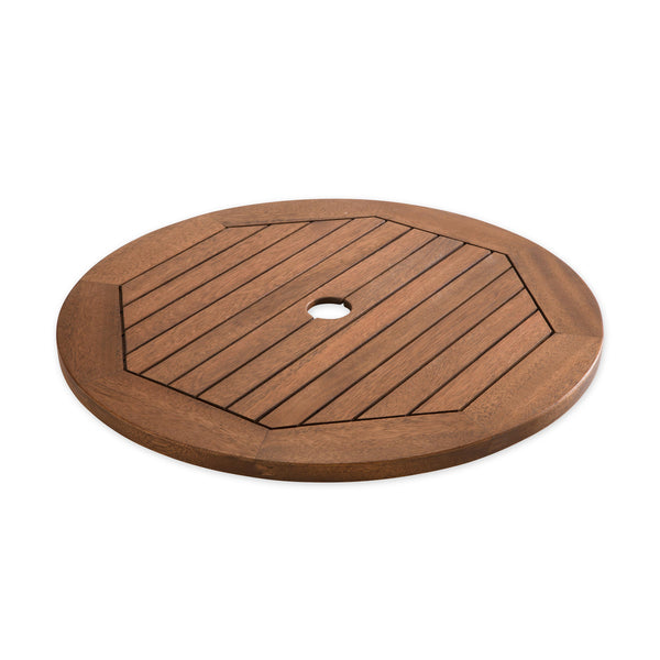 Plow & Hearth Eucalyptus Wood Lazy Susan Lancaster Outdoor Furniture Collection