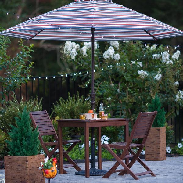 Plow & Hearth Eucalyptus Wood Outdoor Square Bistro Table