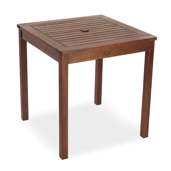 plow & hearth Eucalyptus Wood Outdoor Square Bistro Table