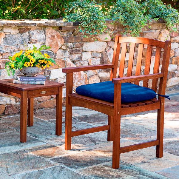 Plow & Hearth Eucalyptus Wood Side Table Lancaster Outdoor Furniture Collection - Natural