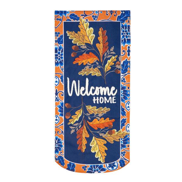 Plow & Hearth Fall Leaves Welcome Everlasting Impression Textile Décor