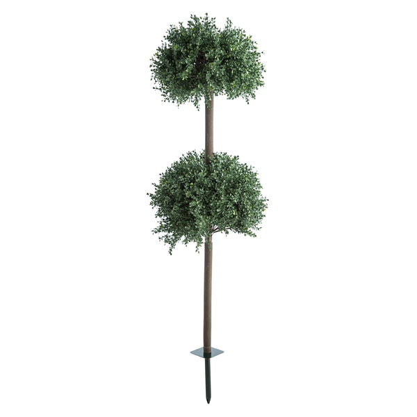 Plow & Hearth Faux Boxwood Double Topiary Sphere 20" Dia