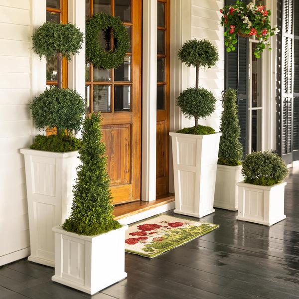 Plow & Hearth Faux Boxwood Double Topiary Sphere 20" Dia