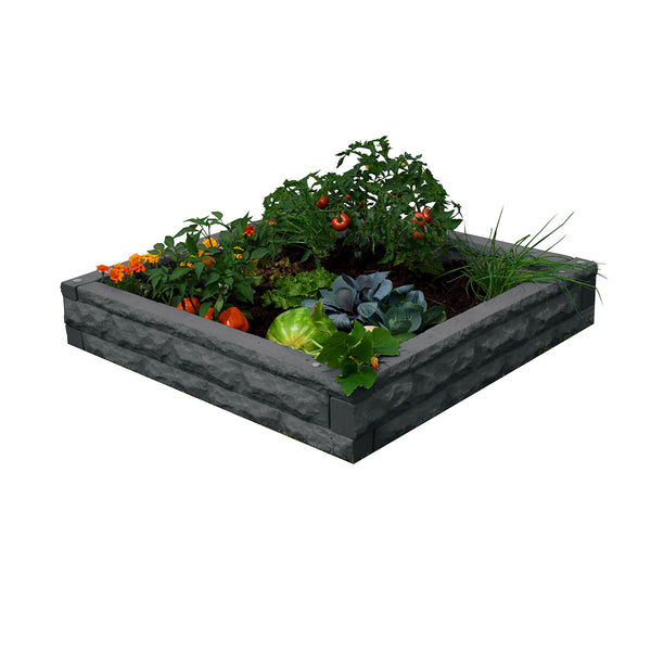 Plow & Hearth Faux Stone Raised Bed - Self Watering 4 X 4