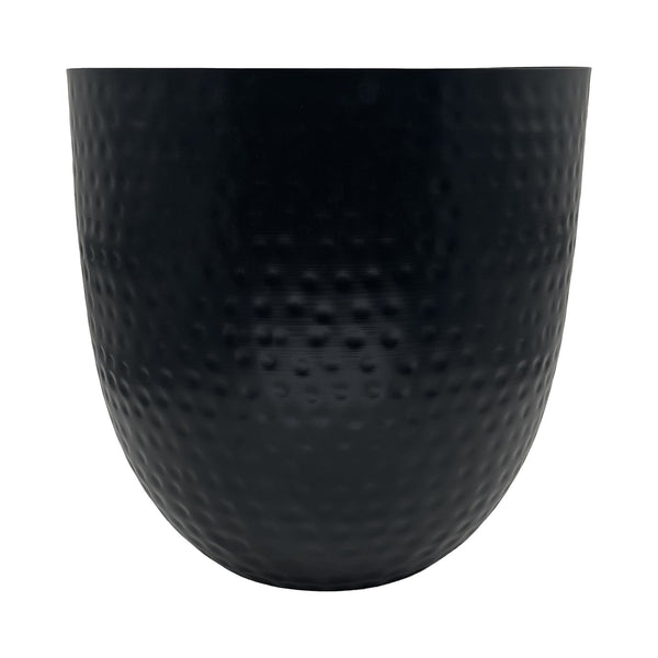 plow & hearth Fireplace Log Bucket Round Hammered Design Black Finish