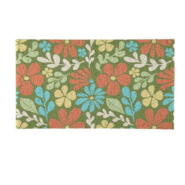 Plow & Hearth Floral Mod PVC Trapper Mat Ditsy 28"x16"