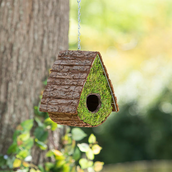 plow & hearth Garden of Wonder Birdhouse Moss A-Frame