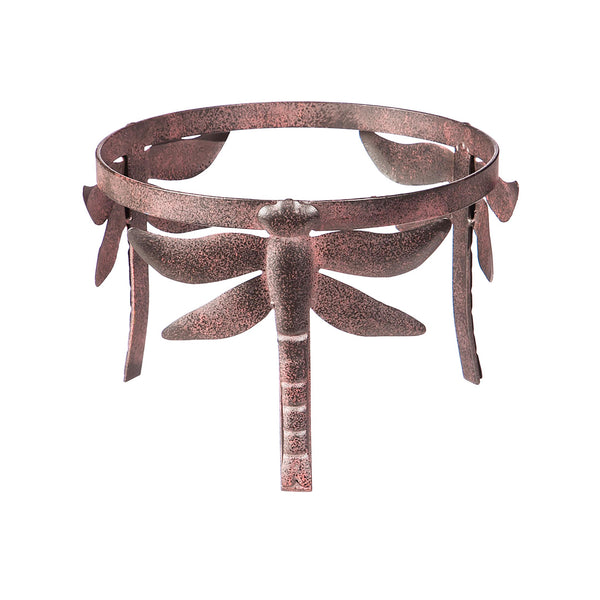 plow & hearth Gazing Ball Hardware Stand Dragonfly Adorned