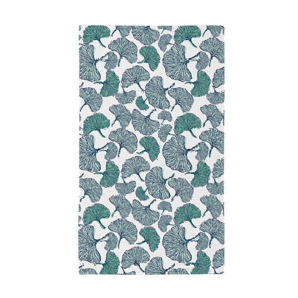 Plow & Hearth Ginkgo Blue Quick Dry Kitchen Towel 18" X 30"