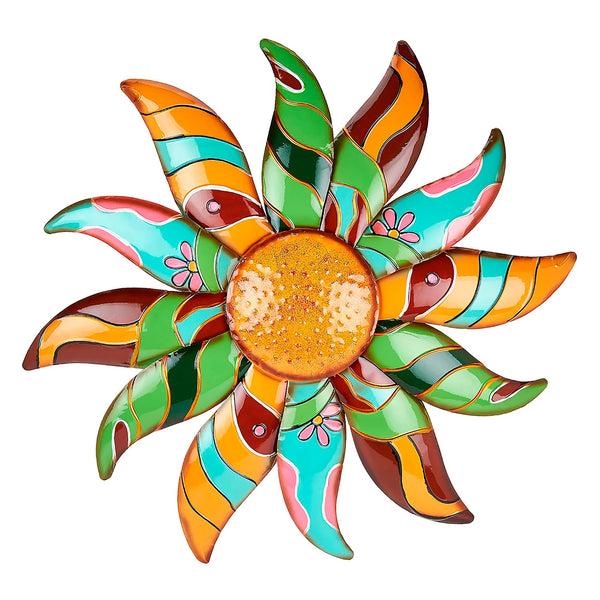 plow & hearth Global Brilliance Metal Flower Wall Art