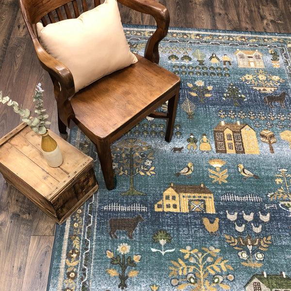 Plow & Hearth Grafton EnduraStran Folk Art Rug 2'8" X 3'10"