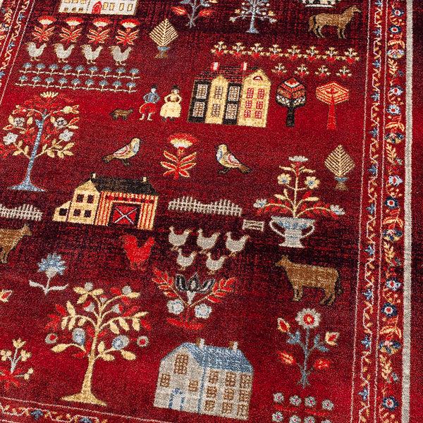 Plow & Hearth Grafton EnduraStran Folk Art Rug 7'8" X 10'9"