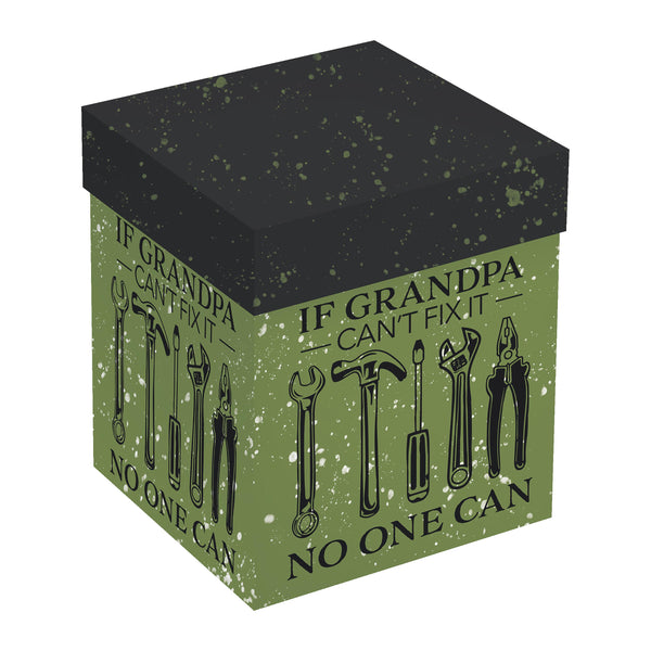 Plow & Hearth Grandpa Green Ceramic Cozy Cup 15oz Gift Box
