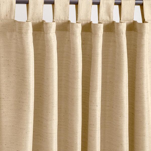 Plow & Hearth Grasscloth Outdoor Curtain Panel With Tab Top 110"W X 84"L