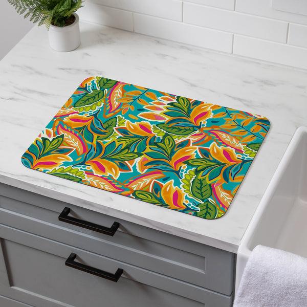 Plow & Hearth Grateful Gatherings Jacobean Pumpkin Drying Mat 20"x15"