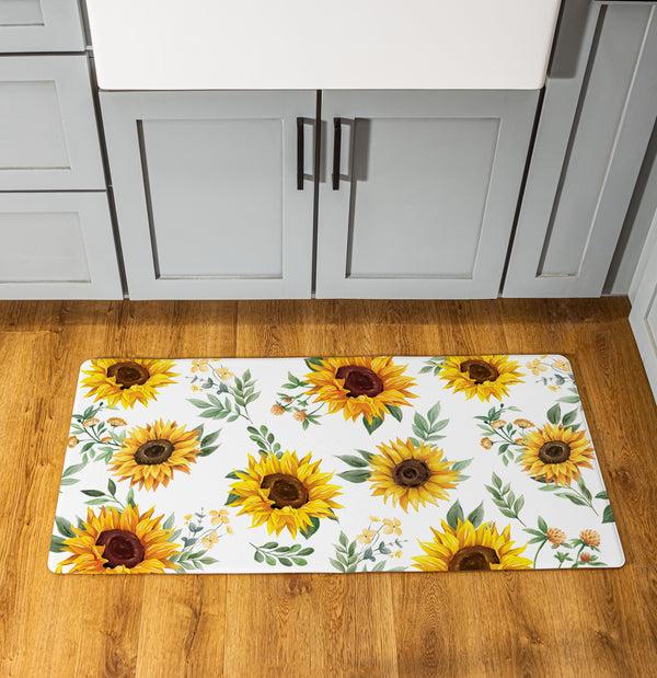 plow & hearth Grateful Gatherings Sunflower Anti-Fatigue Mat 40"x20"