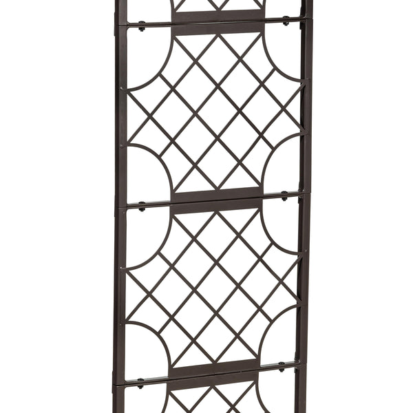 Plow & Hearth Grid Metal Lattice Trellis With Planter Stand