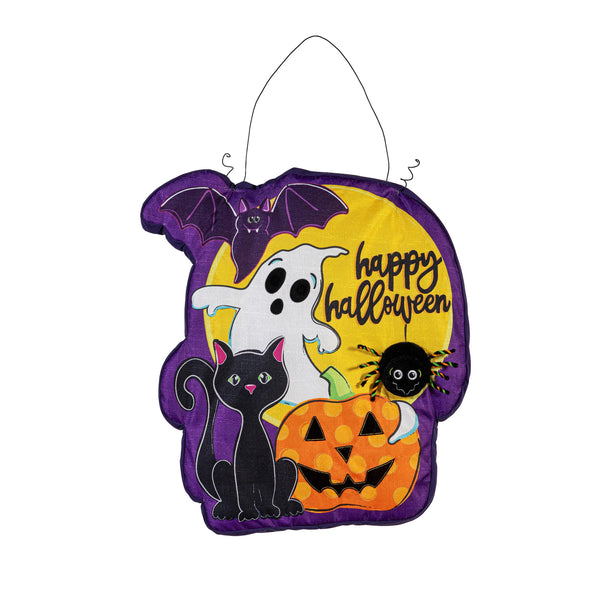 Plow & Hearth Halloween Friends Lighted Estate Door Décor