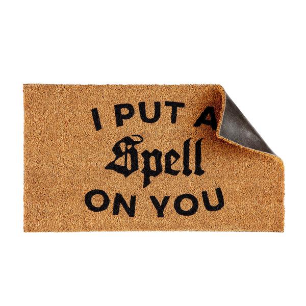 Plow & Hearth Halloween Greeting Coir Mat I Put A Spell On You