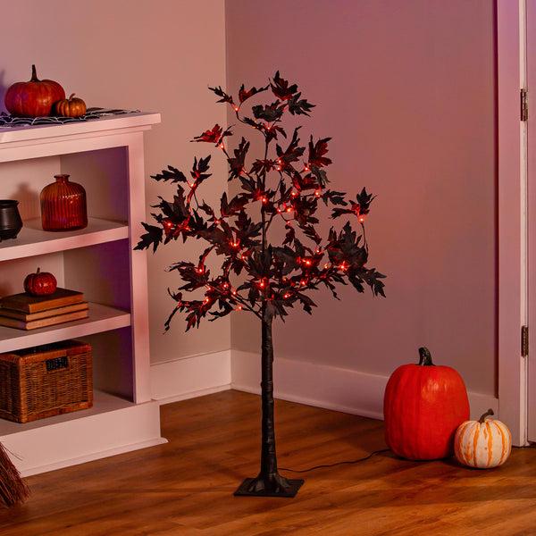 Plow & Hearth Halloween Maple Indoor/Outdoor LED Color Changing Tree 43"H