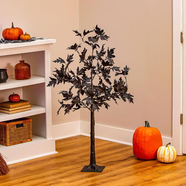 Plow & Hearth Halloween Maple Indoor/Outdoor LED Color Changing Tree 43"H