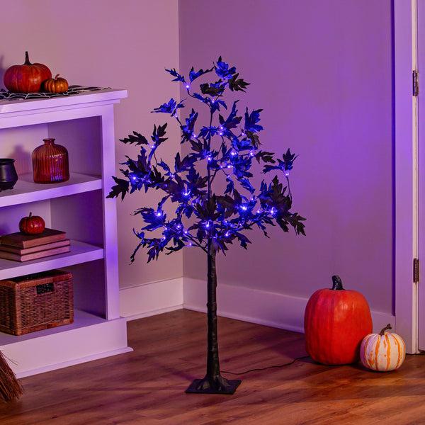 plow & hearth Halloween Maple Indoor/Outdoor LED Color Changing Tree 43"H
