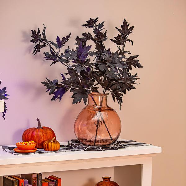 plow & hearth Halloween Maple Indoor/Outdoor LED Color Changing Artificial Branch 30"H Set of 2