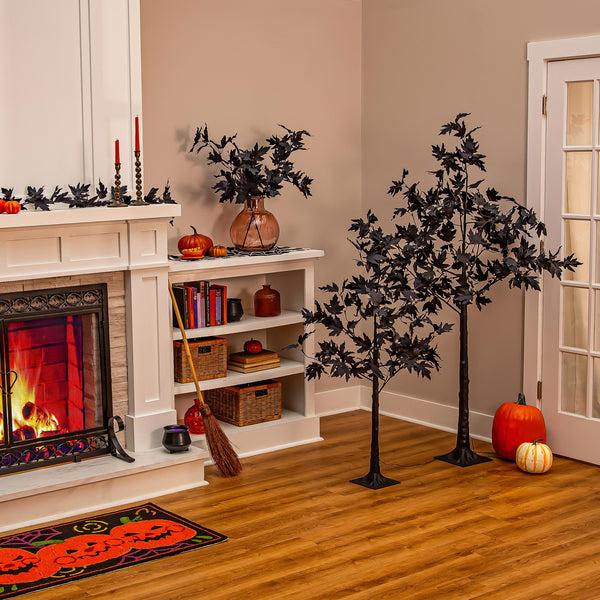 Plow & Hearth Halloween Maple LED Color Changing Garland 72"L