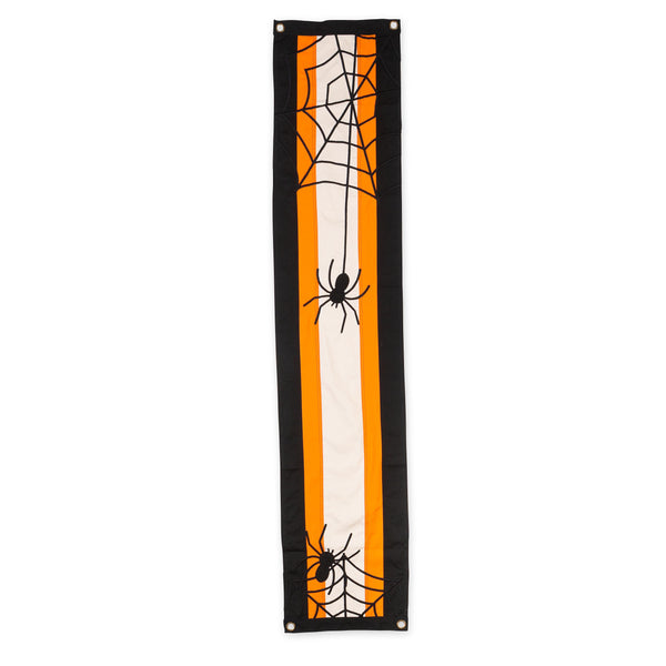 Plow & Hearth Halloween Spider Web Cotton Pillar Bunting