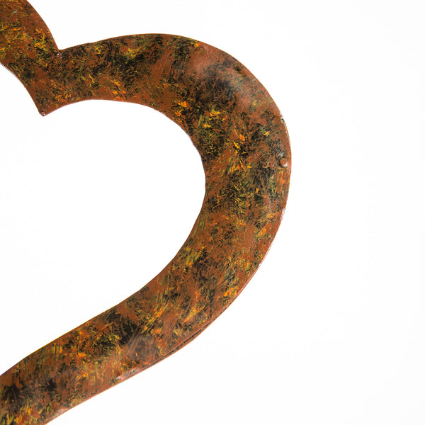 Plow & Hearth Handcrafted Metal Heart Decorative Garden Stakes Set Of 3