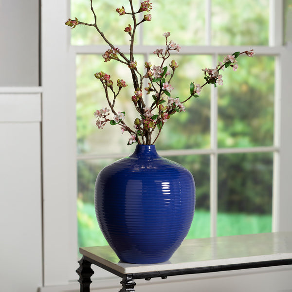 Plow & Hearth Handmade Small Round Clay Alexandria Vase