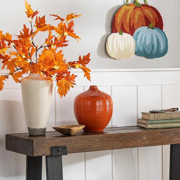 Plow & Hearth Handmade Small Round Clay Alexandria Vase