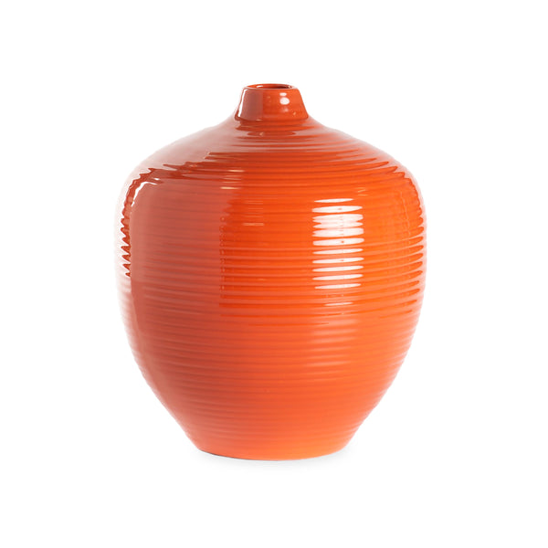 Plow & Hearth Handmade Small Round Clay Alexandria Vase