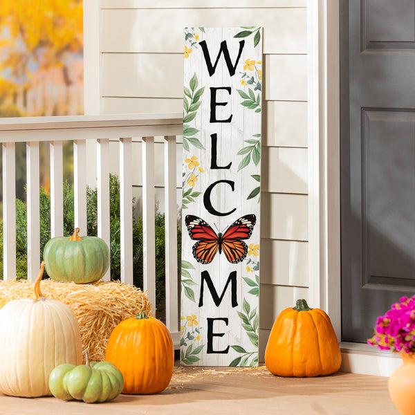 plow & hearth Harvest Blossom Butterfly Porch Leaner 46"H