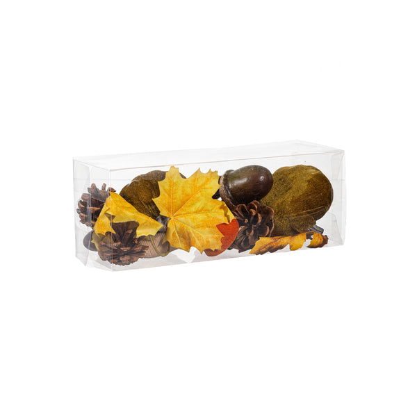 Plow & Hearth Harvest Blossom Fall Botanicals Fabric And Natural Fiber Bowl Filler Table Décor Set