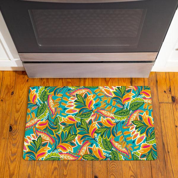 plow & hearth Harvest Blossom Jacobean Pumpkin Anti-Fatigue Mat 30"x18”